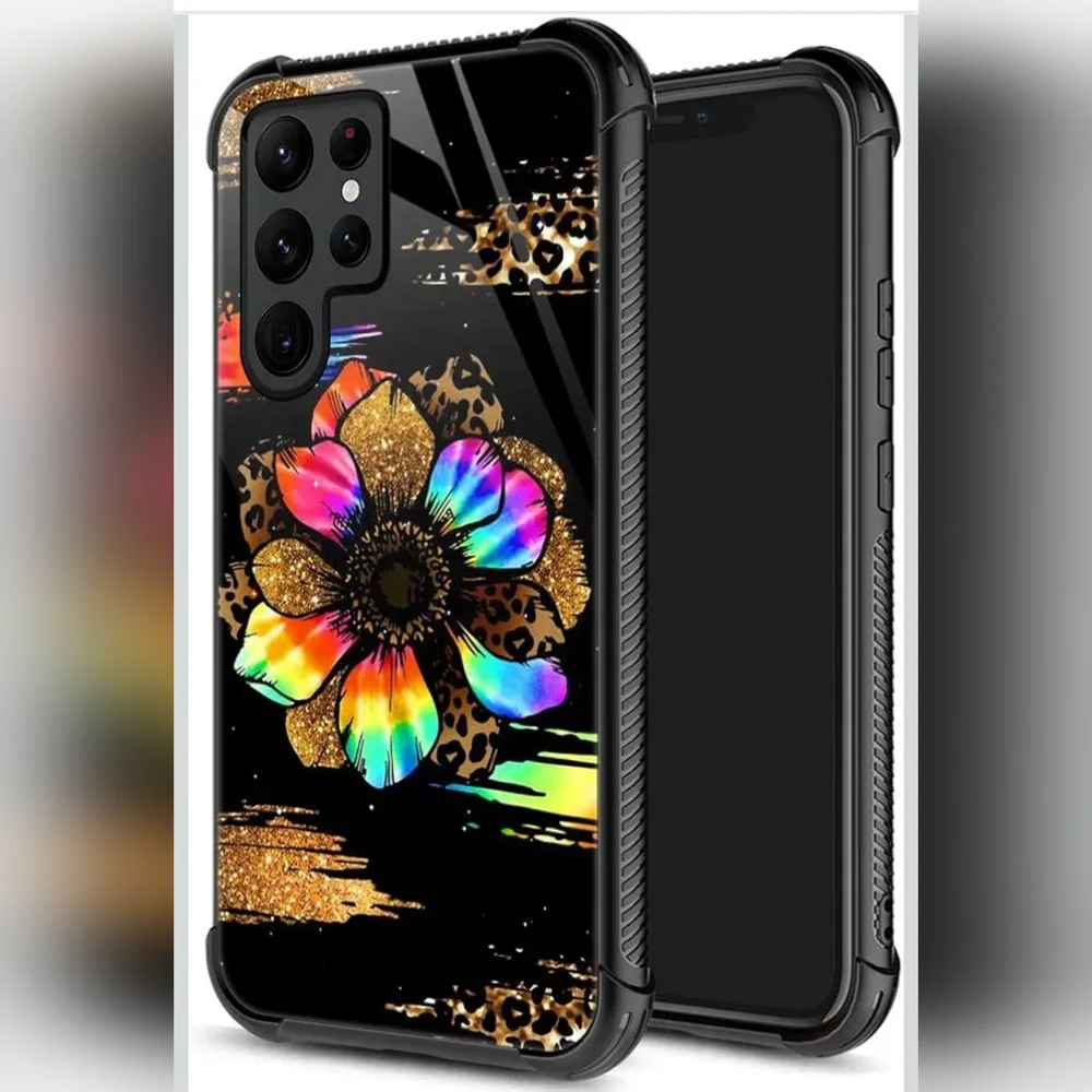 Samsung Galaxy S23Ultra Military Grade Multicolored Floral Phone Case-EUC